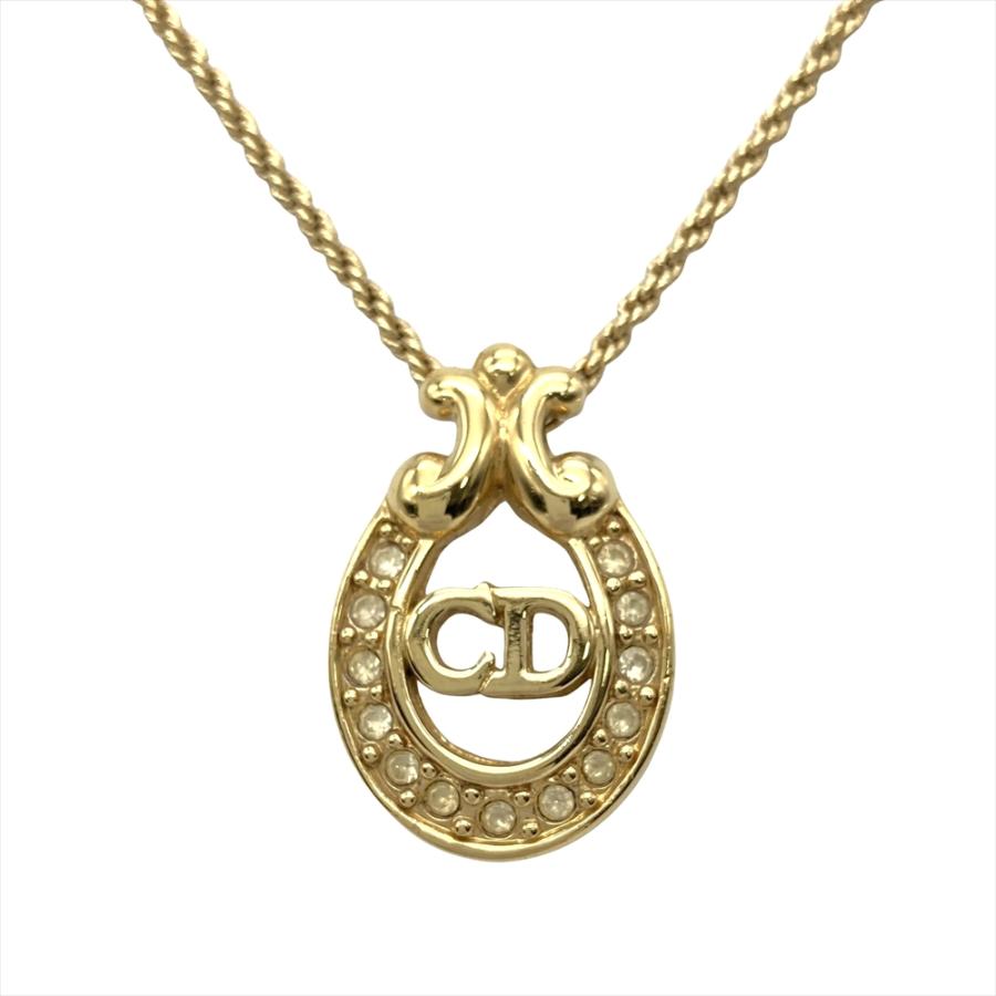 クリスチャンディオール Christian Dior CDロゴ ラインストーン 