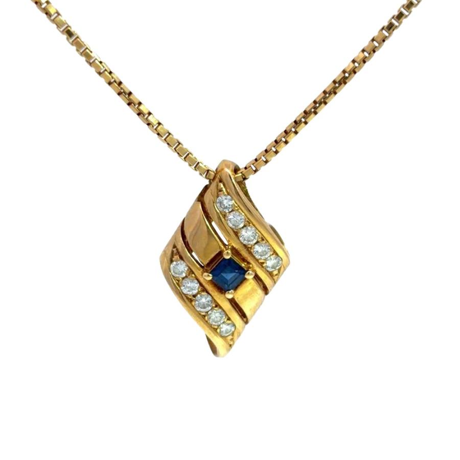POLA（ポーラ） サファイア0.17ct ダイヤモンド0.20ct ネックレス