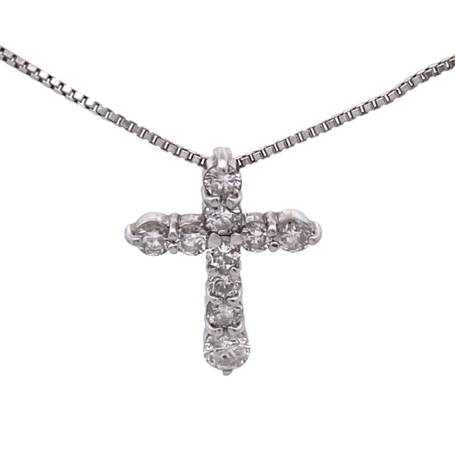モ*。様 pt850刻印 ネックレス pt900ダイヤモンド0.378ctTop ネックレス ダイヤモンド 0.50ct Pt900 3.3g Pt850 クロス デザイン