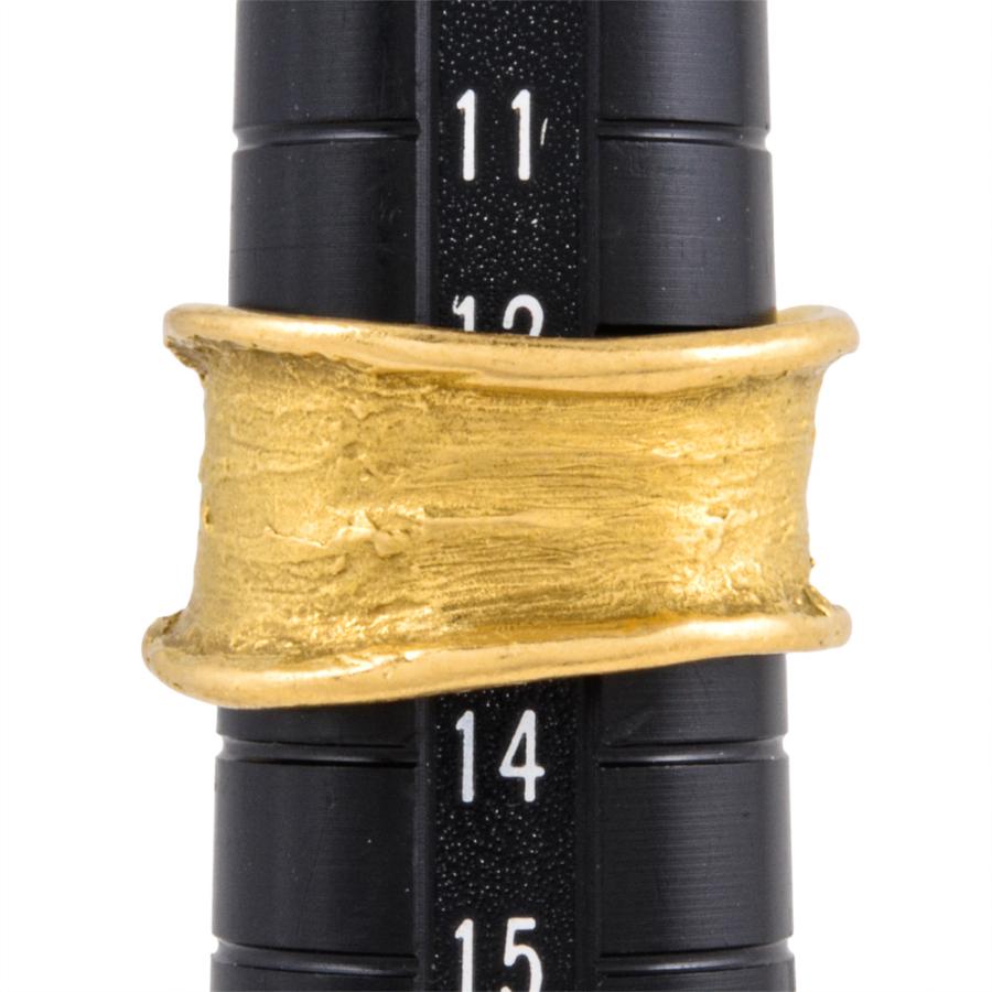 まくら様　 k18WG ボリュームリング　11.5号くらい 岩倉康二 IWAKURA KOJI マット デザイン 約12号 リング 指輪 K18YG