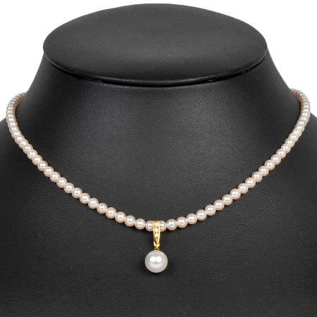 ミキモト MIKIMOTO パール 8.0mm ベビーパール 3.5-4.0mm ネックレス 