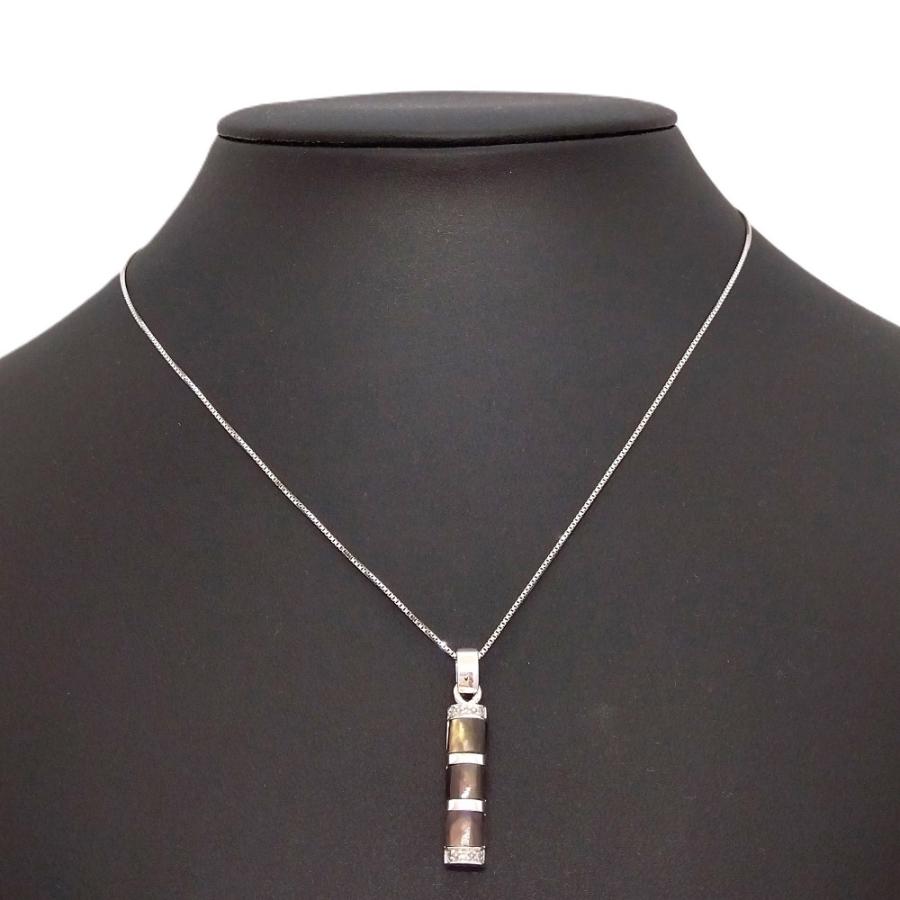 未使用★ツツミ　ホワイトゴールド　k14 ネックレス　３連粒　ダイア K14ホワイトゴールドダイヤモンドネックレス(RPN712-002