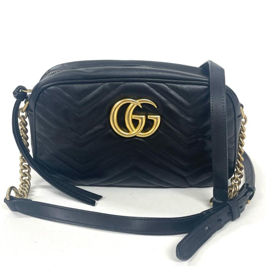 GUCCI（グッチ） GUCCI GGマーモント ショルダーバッグ レザー 446744