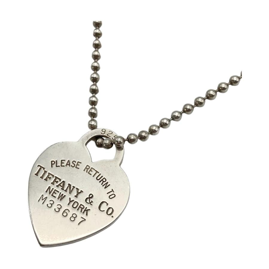 【美品】ティファニー リターントゥハート SV925 ネックレス ボールチェーン TIFFANY &Co リターントゥハートネックレスボールチェーン SV925