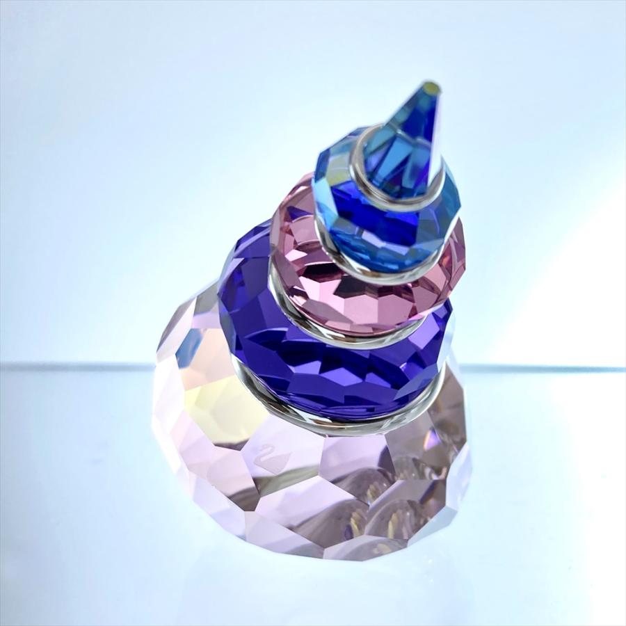 スワロフスキーSwarovski クリスタル 置物　巻貝 SWAROVSKI（スワロフスキー） 巻貝 CORUNNA BLUE VIOLET オブジェ 置物