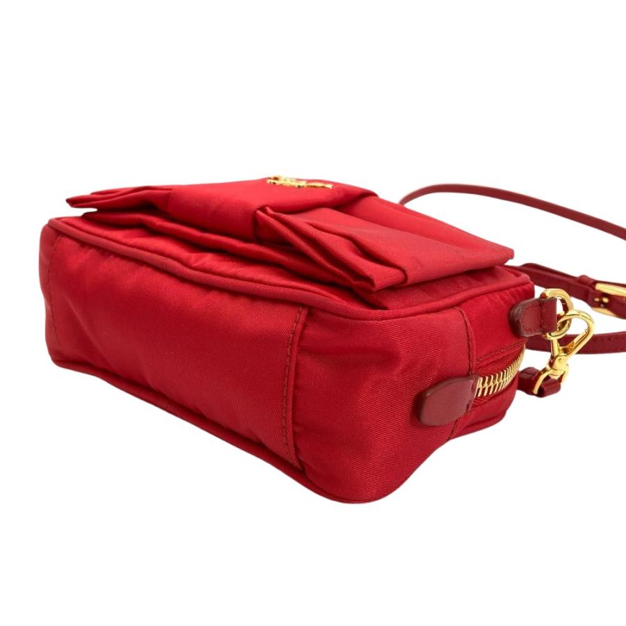 PRADA（プラダ） リボン ミニ ショルダーバッグ ナイロン レッド