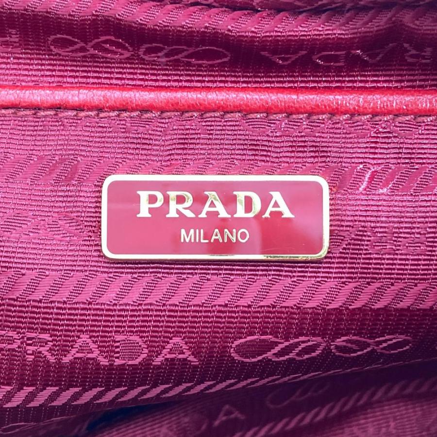 PRADA（プラダ） リボン ミニ ショルダーバッグ ナイロン レッド