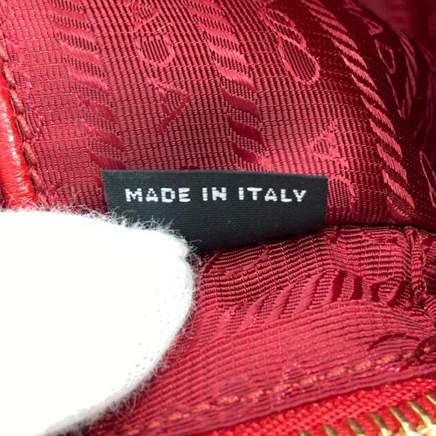 PRADA（プラダ） リボン ミニ ショルダーバッグ ナイロン レッド
