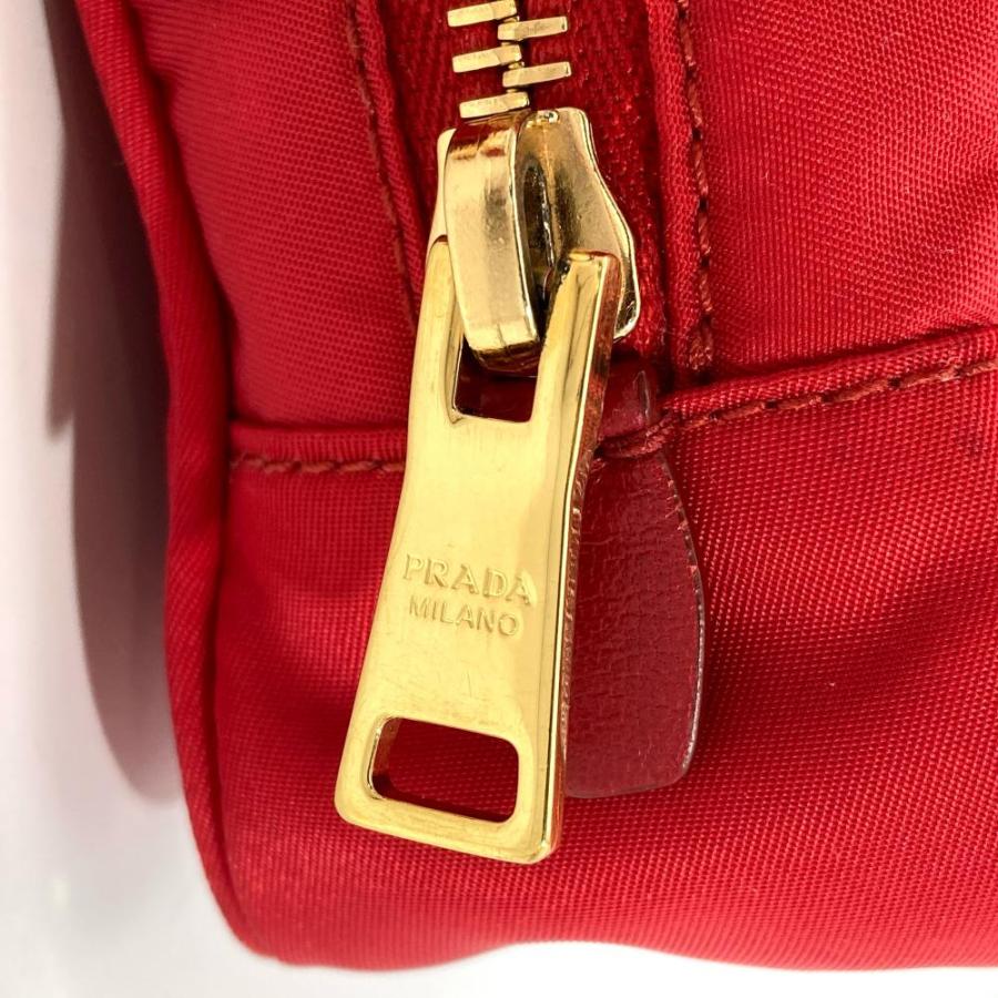 PRADA（プラダ） リボン ミニ ショルダーバッグ ナイロン レッド