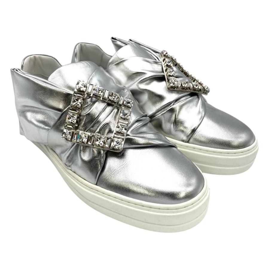 ロジェヴィヴィエ Roger vivier ビジュー スニーカー レザー