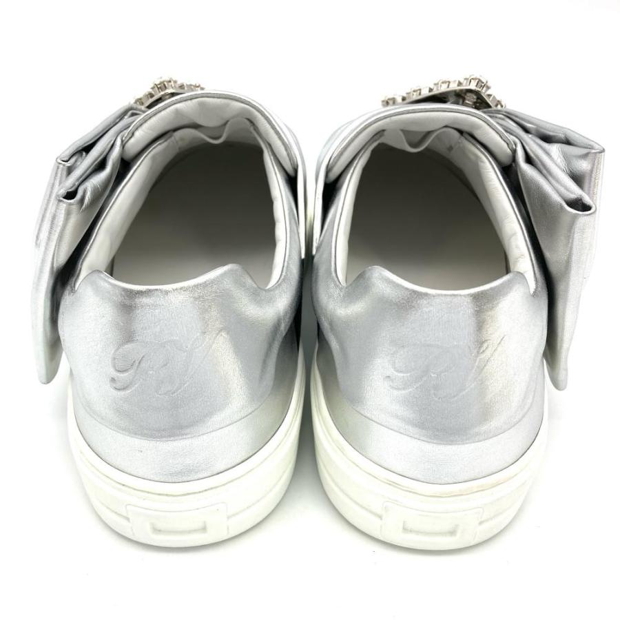 ロジェヴィヴィエ Roger vivier ビジュー スニーカー レザー シルバー 