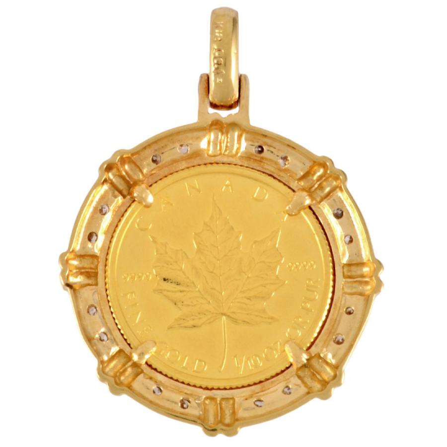 メイプルリーフ 金貨 1/10oz ペンダントトップ 純金 K18イエロー 