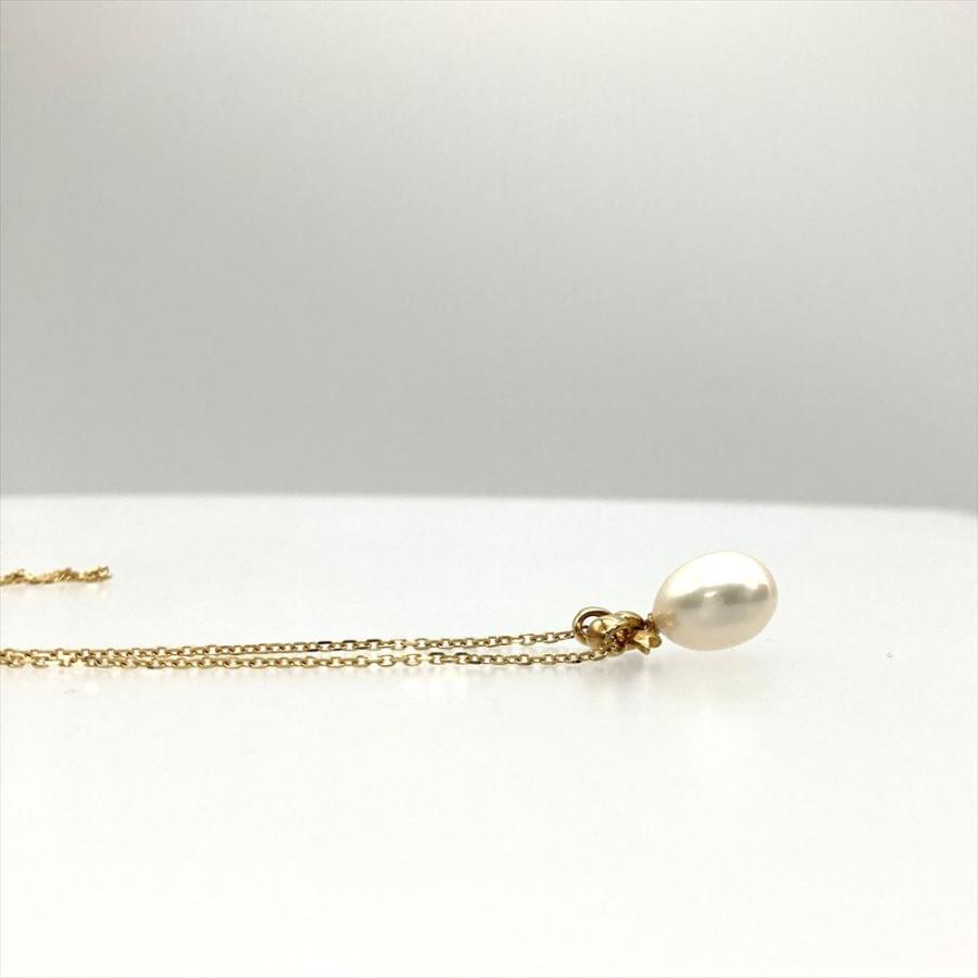 MIKIMOTO（ミキモト） パール リボン デザイン ネックレス K18 3.4g