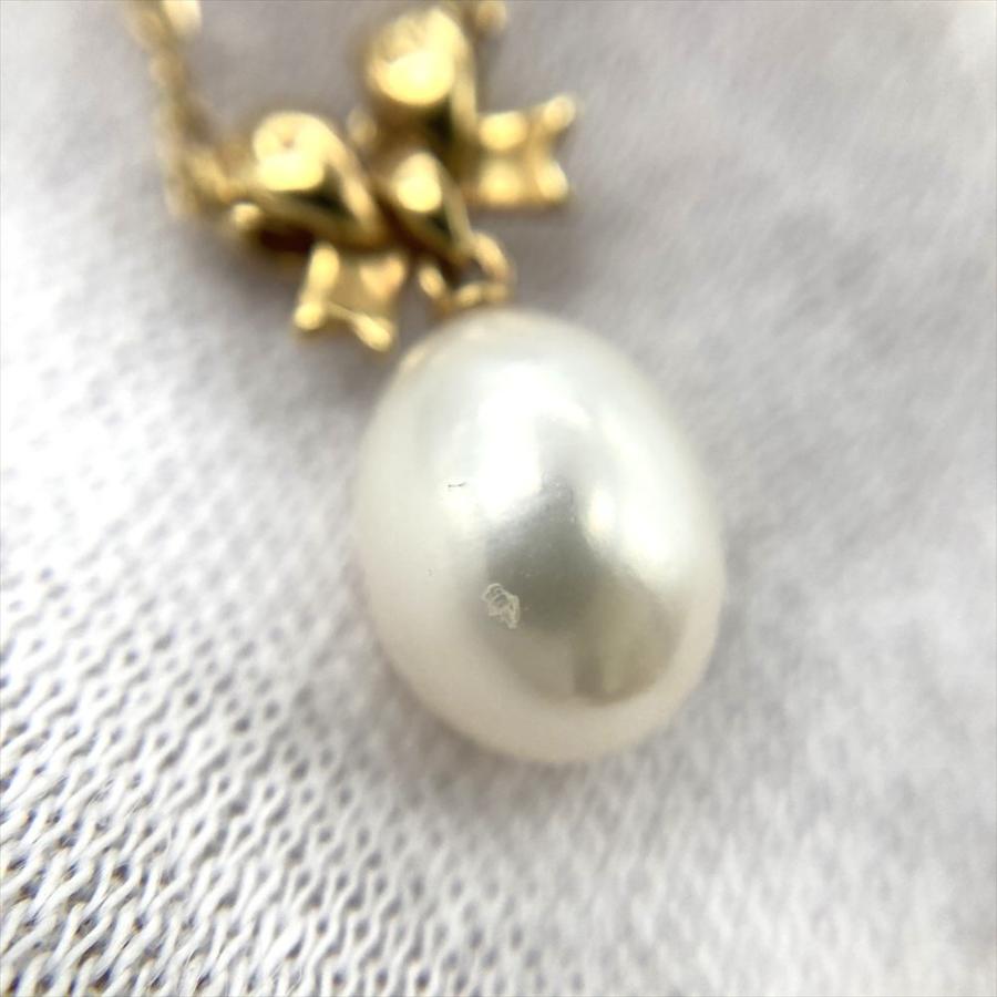 MIKIMOTO（ミキモト） パール リボン デザイン ネックレス K18 3.4g