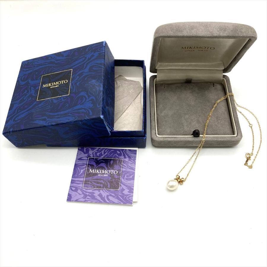 MIKIMOTO（ミキモト） パール リボン デザイン ネックレス K18 3.4g