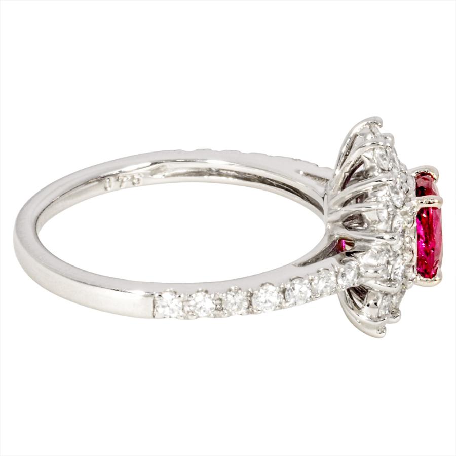 リング 指輪 ルビー 1.08ct 約13号 Pt900 5.5g レッド ダイヤモンド