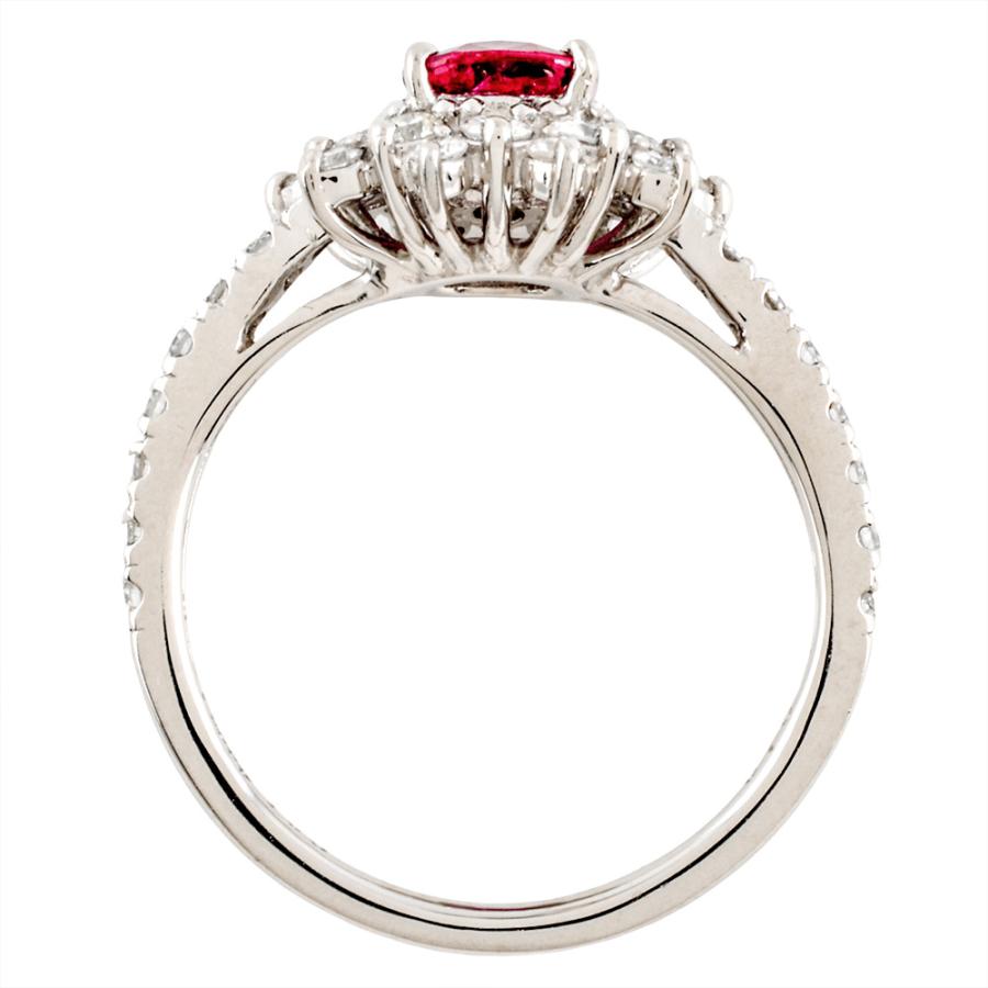 リング 指輪 ルビー 1.08ct 約13号 Pt900 5.5g レッド ダイヤモンド