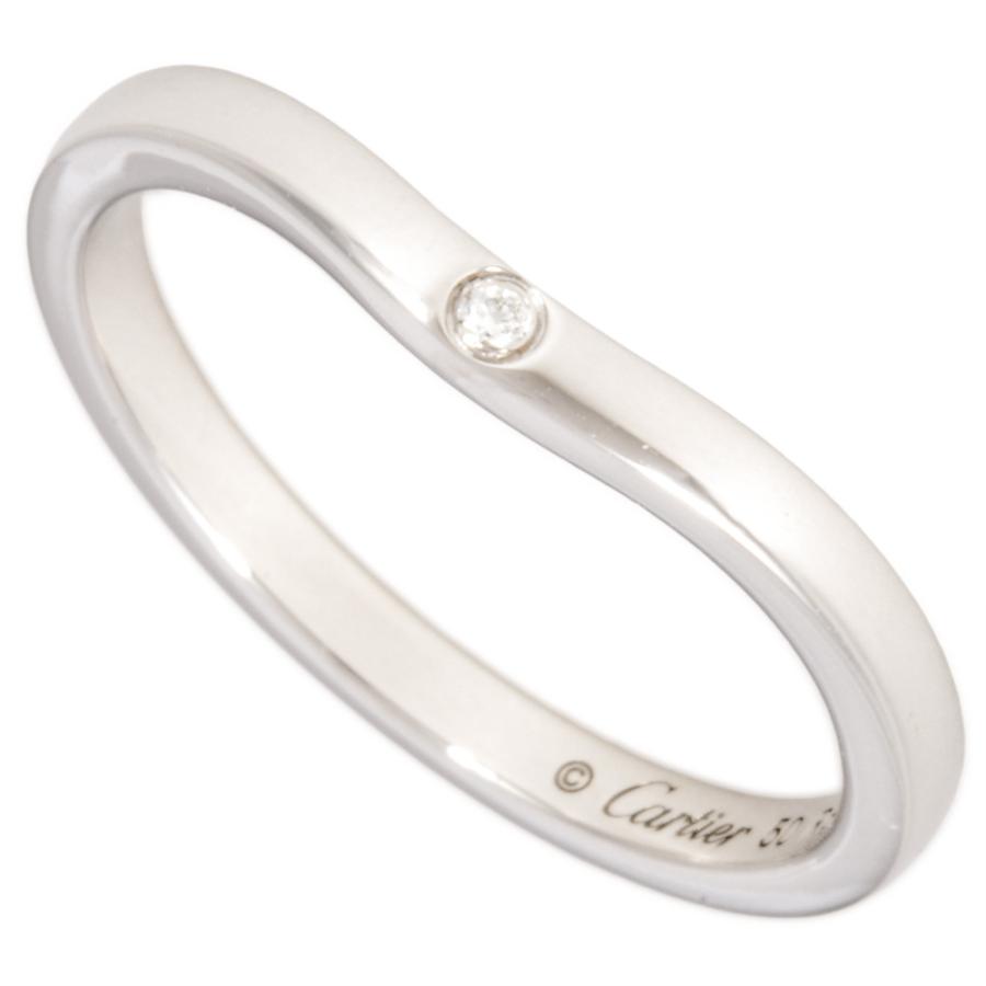 Cartierバレリーナ3Pダイヤモンド保証書付✳︎私的刻印なし美品47 Cartier（カルティエ） バレリーナ カーブ 3P リング 指輪