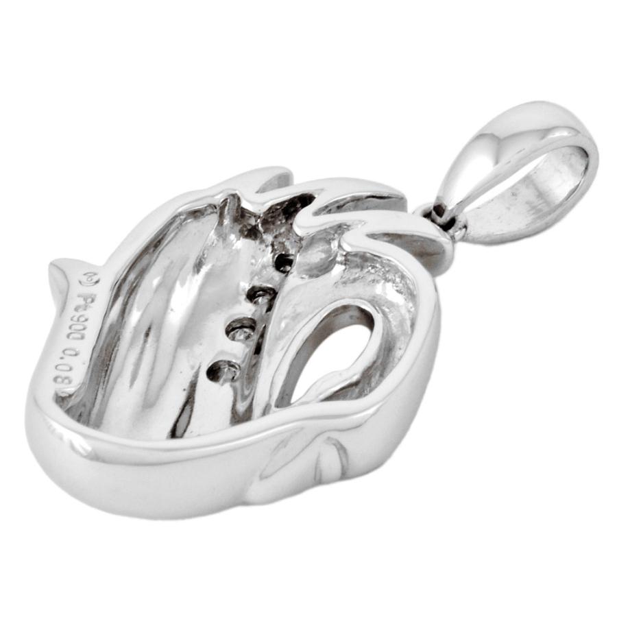タサキ TASAKI スワン ペンダントトップ ダイヤモンド 0.08ct Pt900