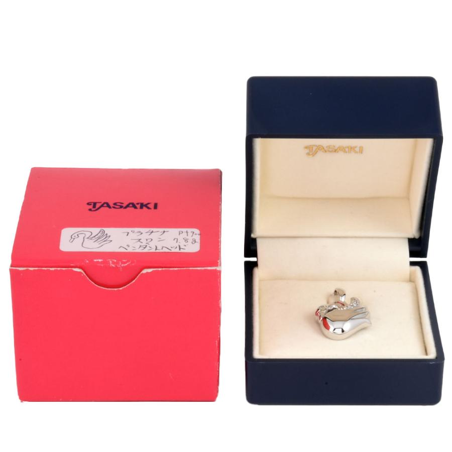タサキ TASAKI スワン ペンダントトップ ダイヤモンド 0.08ct Pt900