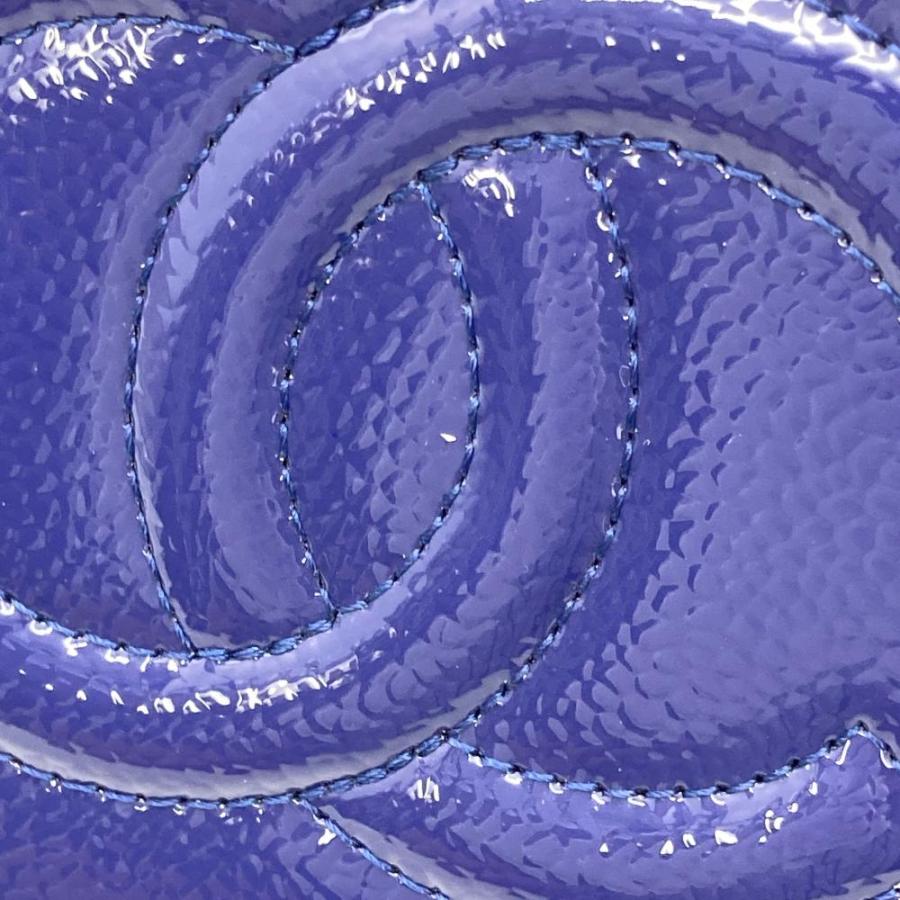 CHANEL（シャネル） ココマーク ラウンドファスナー レザー ブルー