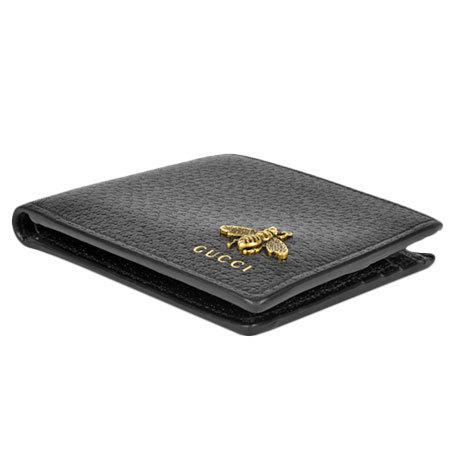 グッチ GUCCI アニマリエ ビー(ハチ) 二つ折り財布 レザー ブラック グッチ GUCCI アニマリエ ビー(ハチ) 二つ折り財布 レザー ブラック
