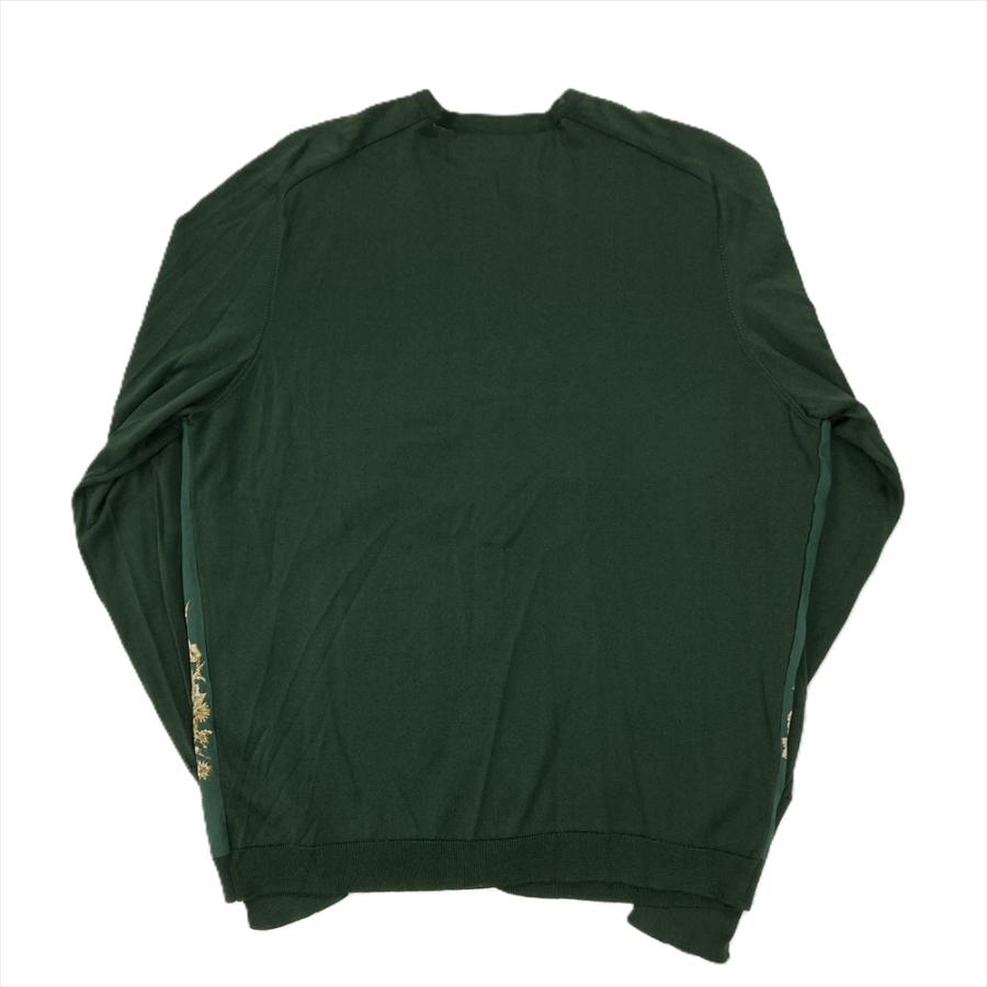 HERMES（エルメス） カーディガン シルク グリーン ゴールド金具 38