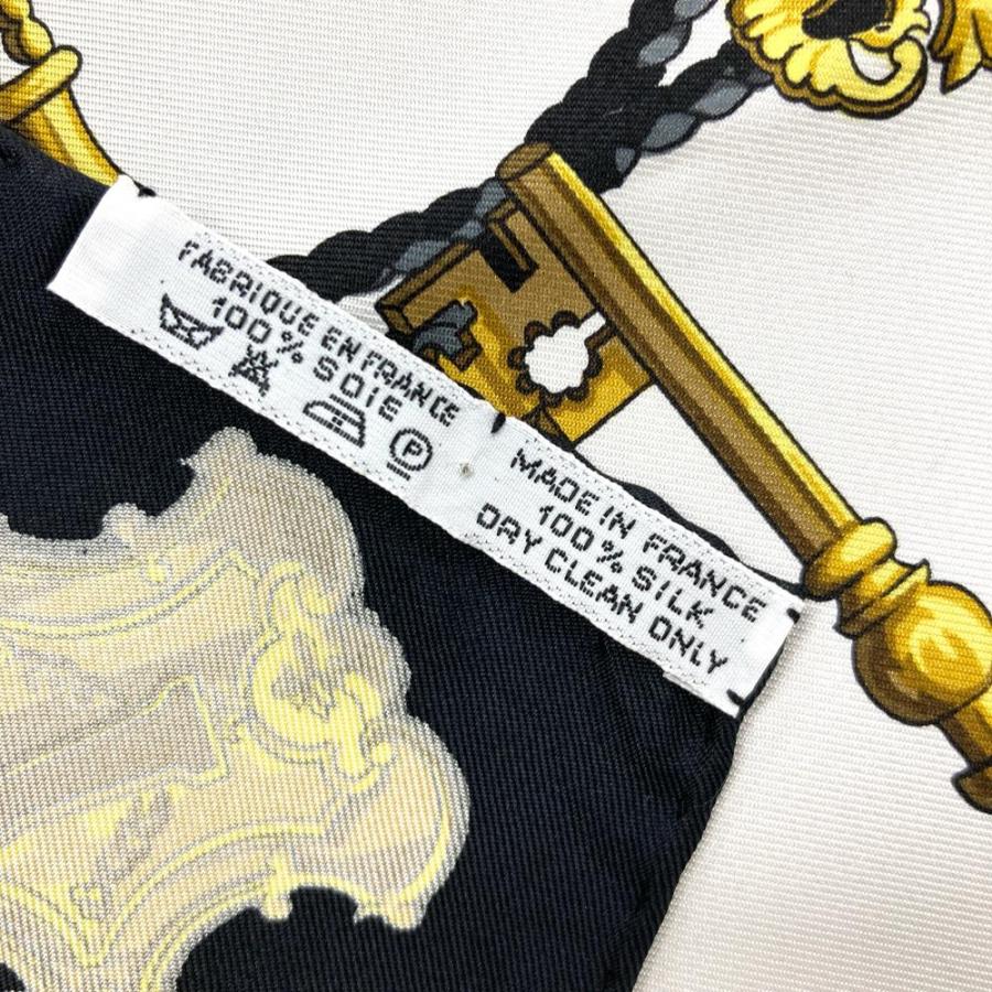 HERMES エルメス カレ90 LES CLES 鍵 モチーフ スカーフ シルク