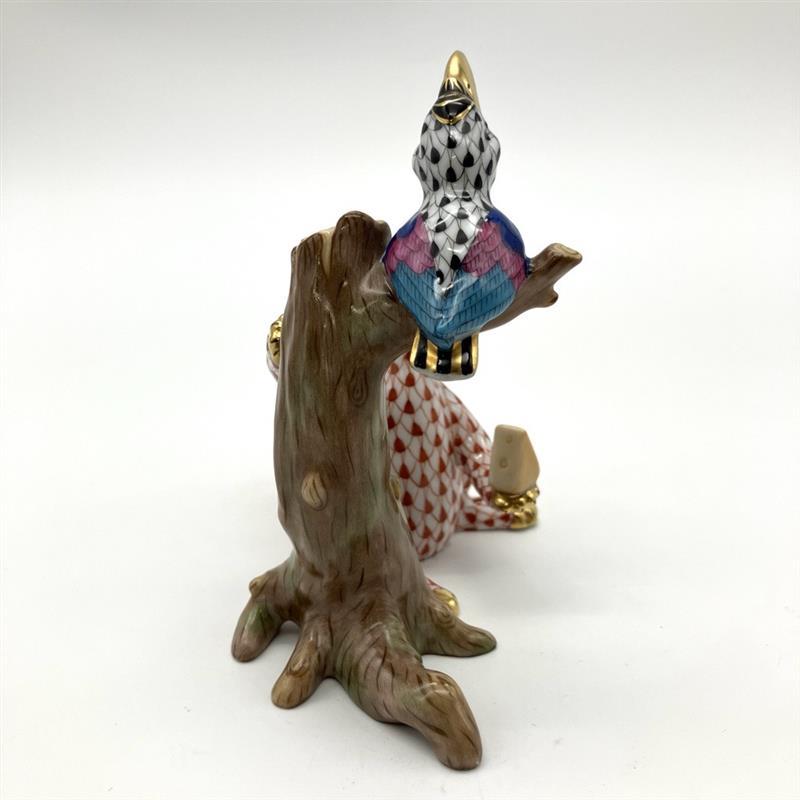 ヘレンド HEREND フィギュリン キツネとカラス オブジェ 置物 磁器g【中古】 ヘレンド HEREND フィギュリン キツネとカラス オブジェ 置物