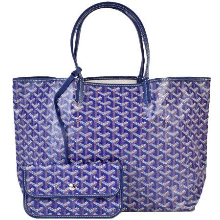 正規品 Goyard ゴヤール ネイビー サンルイpm GOYARD（ゴヤール） サンルイ PM ネイビー キャンバス レザー トート
