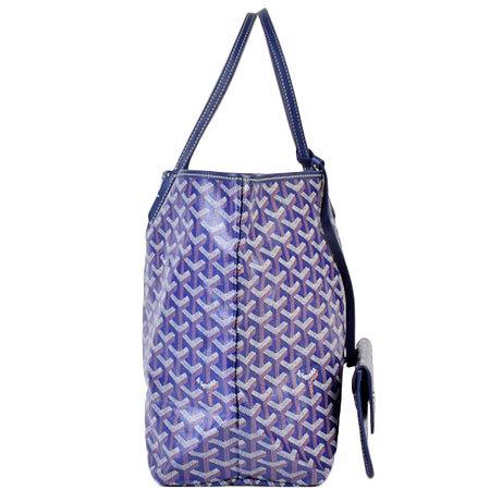 GOYARD（ゴヤール） サンルイ PM ネイビー キャンバス レザー トート