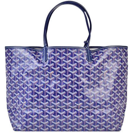ゴヤール サンルイ PM トートバッグ ネイビー キャンバス ポーチ アルトワ GOYARD（ゴヤール） サンルイ PM ネイビー キャンバス レザー トート