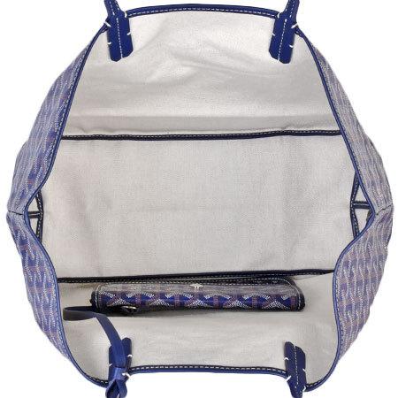 ゴヤール サンルイPM ネイビー ポーチ付き GOYARD（ゴヤール） サンルイ PM ネイビー キャンバス レザー トート