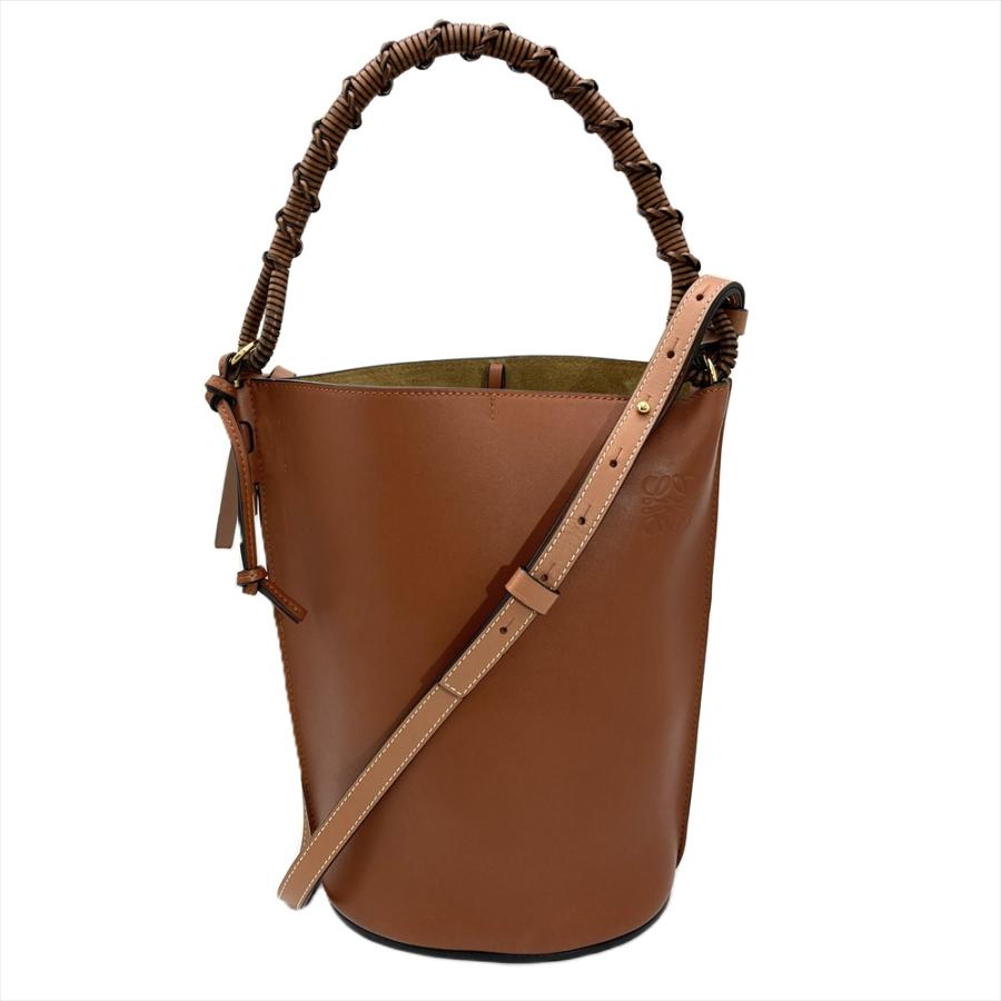 【値下げしました！】LOEWE ブラウンレザー ショルダーバッグ LOEWE（ロエベ） ゲートバケット ショルダーバッグ カーフスキン