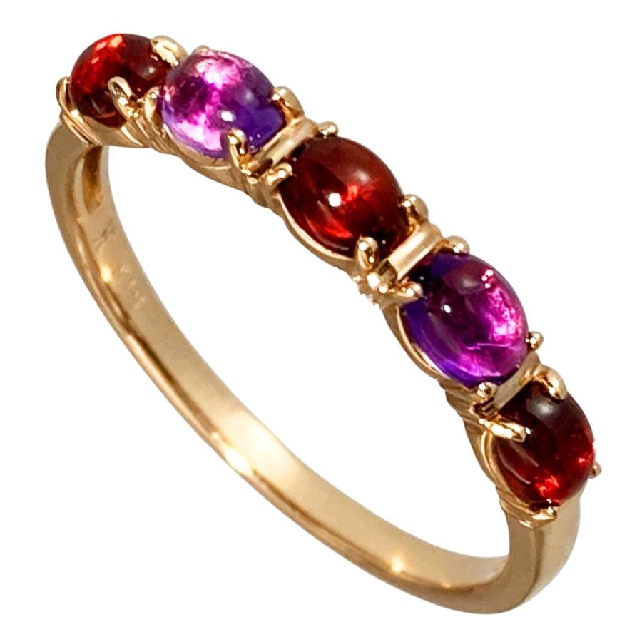 ヴァンドーム青山K18YGルビーハーフエタニティ美品10号 AGVR9429__DI