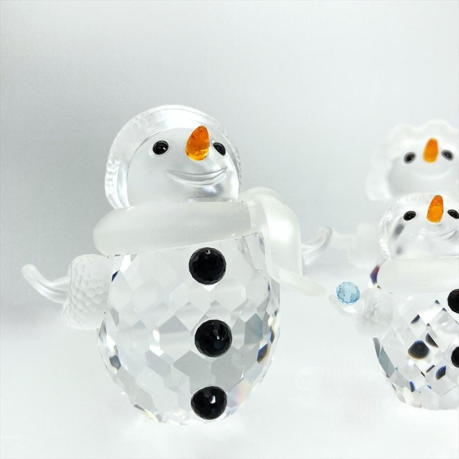 Swarovski 雪だるま ガラスカラスとアヒル 置物 セット SWAROVSKI（スワロフスキー） スノーマン ミニスノーマン スノー