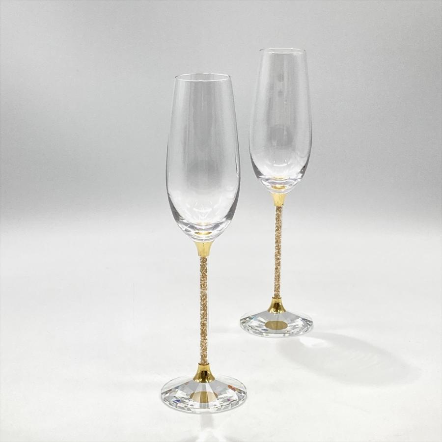 SWAROVSKI（スワロフスキー） シャンパングラス フルート 2個セット 