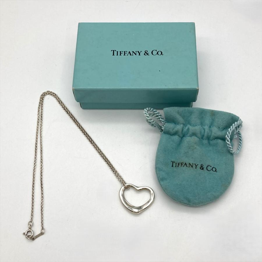 y*◎様 ティファニー オープンハート ネックレス SV925 4755北 Elsa Peretti ティファニー Tiffany&Co. オープンハート ネックレス