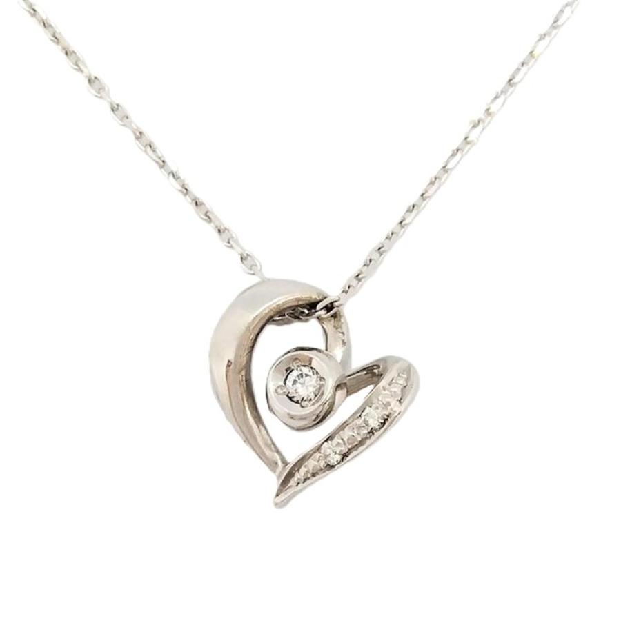 スタージュエリー STAR JEWELRY ハート ネックレス ダイヤモンド 0.01 