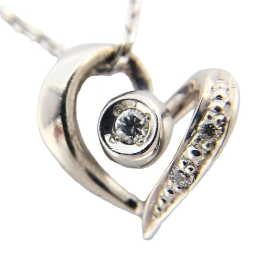 スタージュエリー STAR JEWELRY ハート ネックレス ダイヤモンド 0.01 