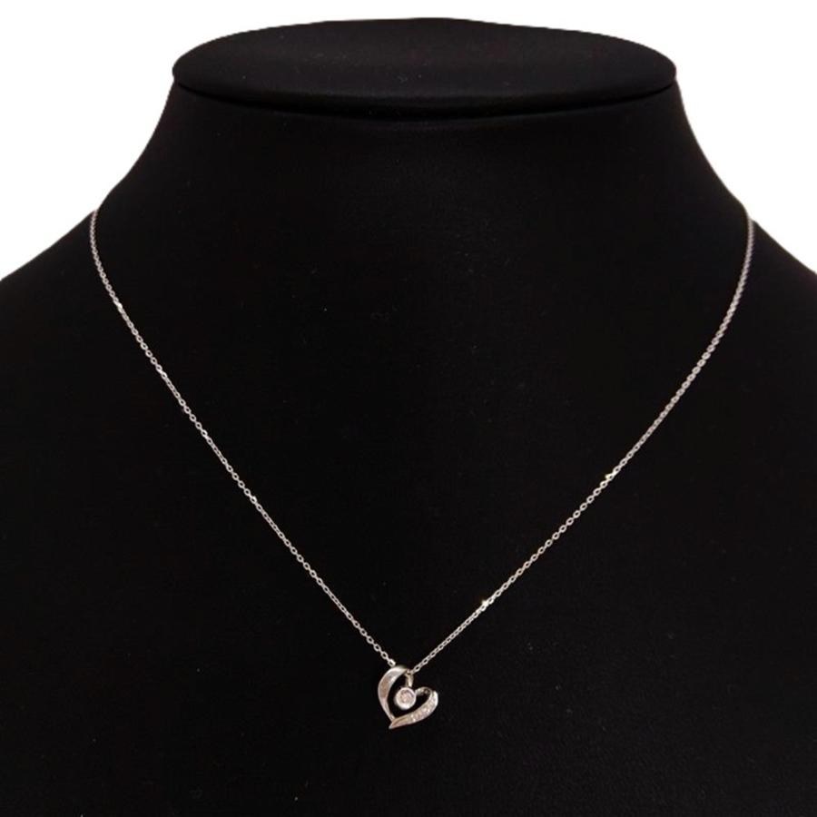 スタージュエリー STAR JEWELRY ハート ネックレス ダイヤモンド 0.01 