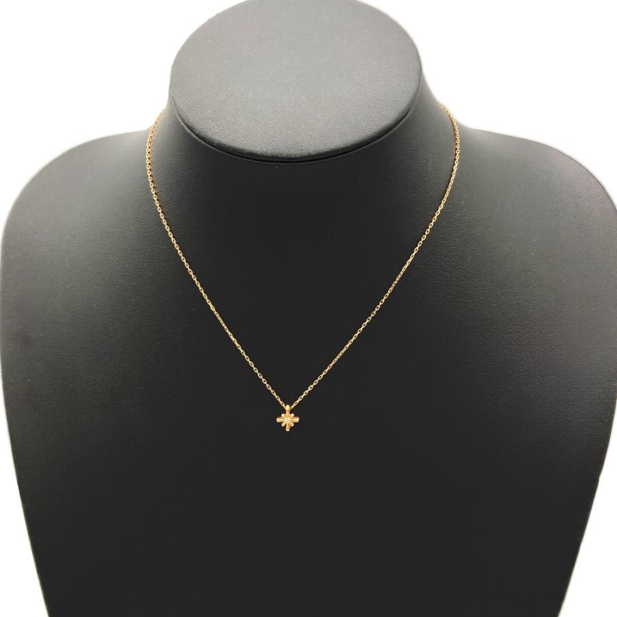 アクセサリー ete K10 ete（エテ） クロス ネックレス ダイヤモンド K10PG 1.9g ピンク