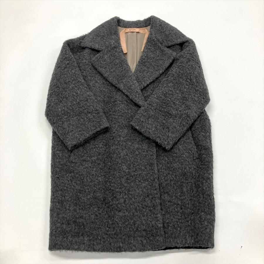 ヌメロ ヴェントゥーノ N°21 ピーコート アルパカ モヘア ウール 