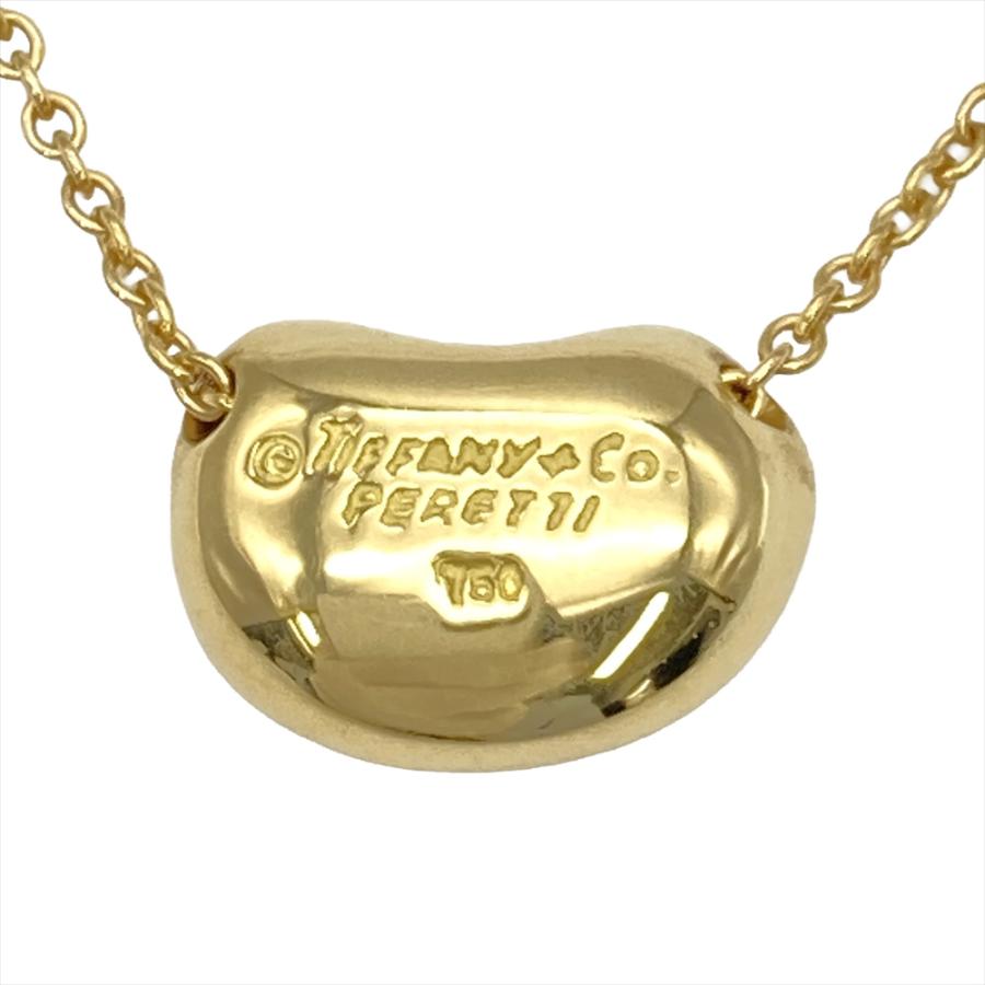 ティファニー ビーン イエローゴールド ネックレス Elsa Peretti ティファニー Tiffany&Co. ビーン ネックレス K18YG 2.8g