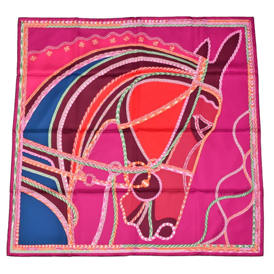 【美品】HERMES Robe du soir スカーフ カレ90 シルク HERMES エルメス カレ90 スカーフ シルク レッド ピンク ROBE DU