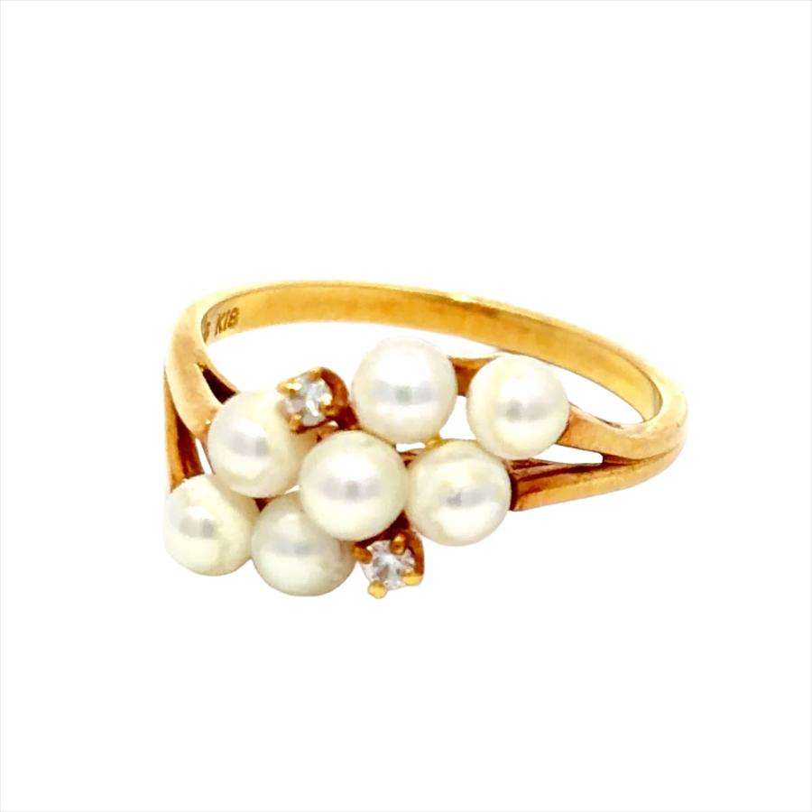 MIKIMOTO（ミキモト） ベビーパール リング 指輪 約11号 K18YG 2.9g
