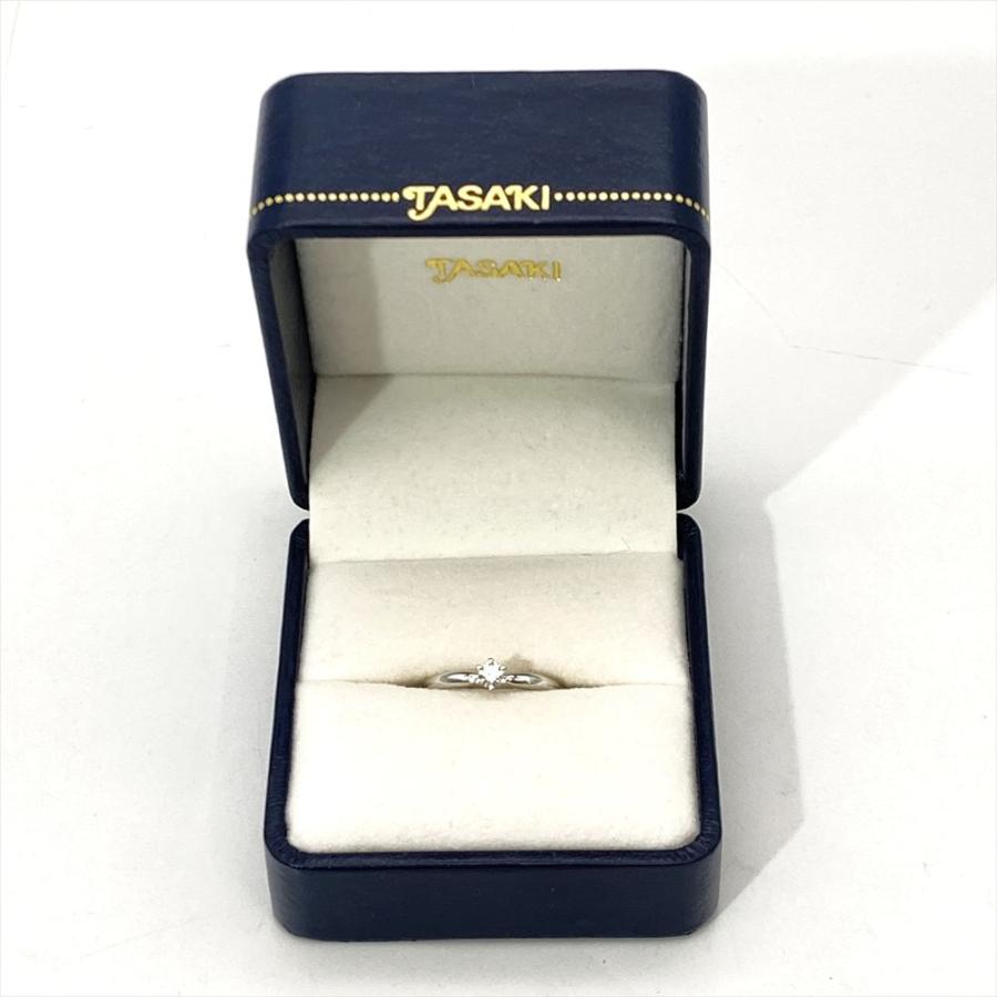 タサキ TASAKI ソリティア リング 指輪 ダイヤモンド 0.13ct 約9号 