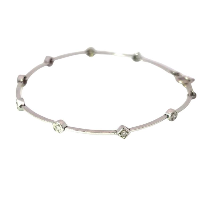 タサキ TASAKI ステーション ブレスレット ダイヤモンド 0.13ct K18WG