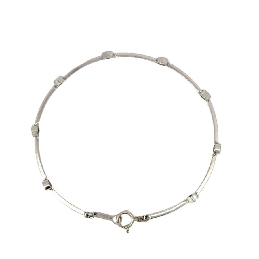 タサキ TASAKI ステーション ブレスレット ダイヤモンド 0.13ct K18WG