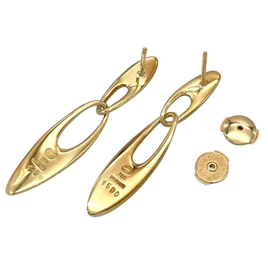 ジョージジェンセン Georg Jensen ゼファー ZEPHAR ピアス K18YG 6.1g